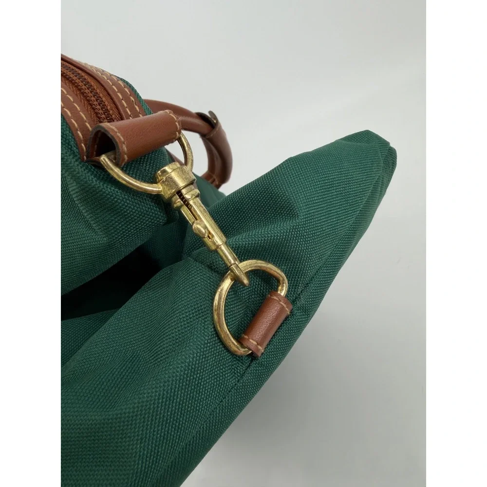 Polo Ralph Lauren Fragrances Green Canvas Duffel Bag Weekender Brown Trim Mens